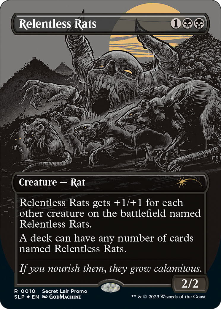 Relentless Rats (Borderless) [Secret Lair Showdown] | GrognardGamesBatavia