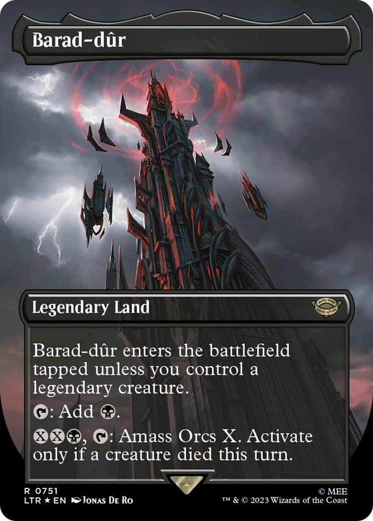 Barad-dur (0751) (Borderless) (Surge Foil) [The Lord of the Rings: Tales of Middle-Earth] | GrognardGamesBatavia