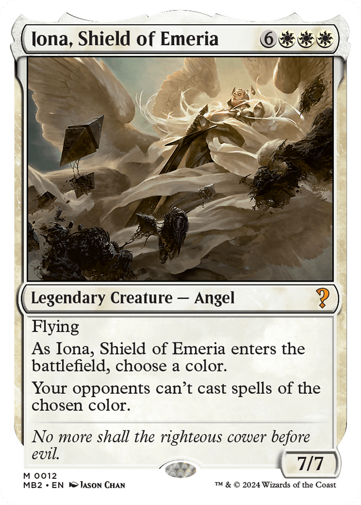 Iona, Shield of Emeria (White Border) [Mystery Booster 2] | GrognardGamesBatavia