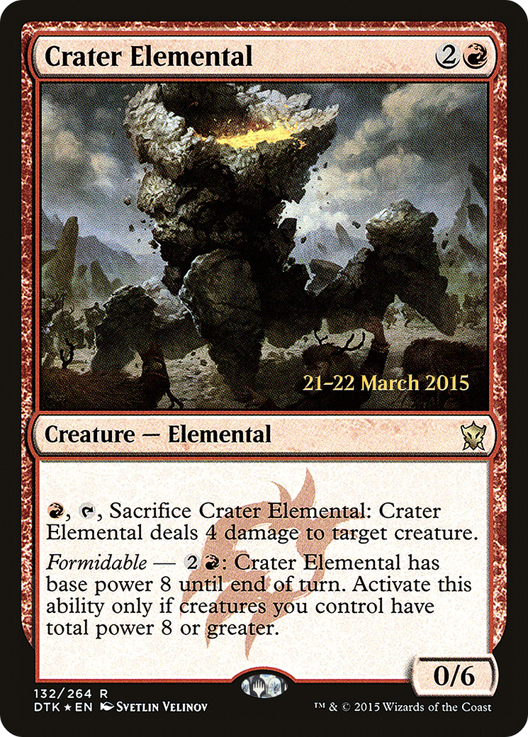 Crater Elemental [Dragons of Tarkir Prerelease Promos] | GrognardGamesBatavia