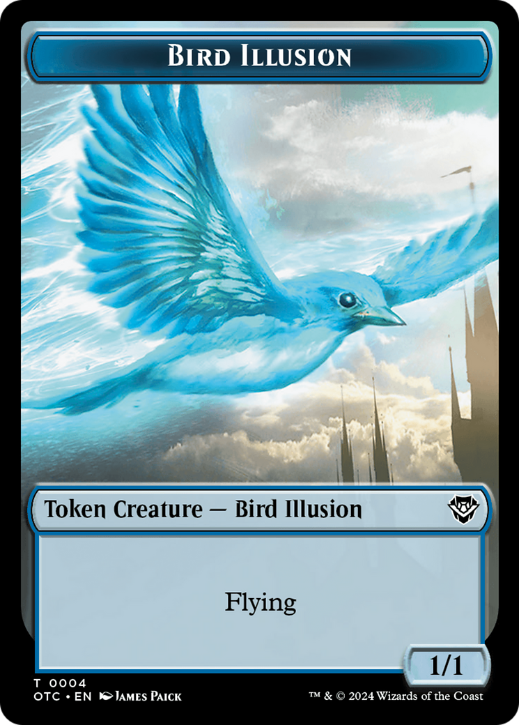Bird Illusion // Elemental (0014) Double-Sided Token [Outlaws of Thunder Junction Commander Tokens] | GrognardGamesBatavia