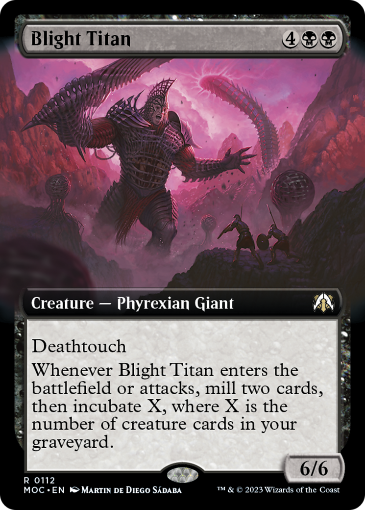 Blight Titan (Extended Art) [March of the Machine Commander] | GrognardGamesBatavia