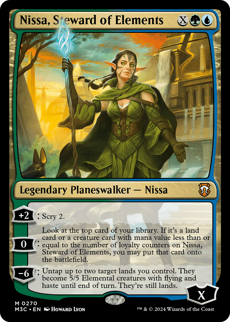 Nissa, Steward of Elements (Ripple Foil) [Modern Horizons 3 Commander] | GrognardGamesBatavia