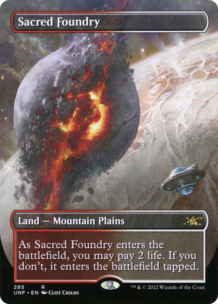 Sacred Foundry (Borderless) [Unfinity] | GrognardGamesBatavia