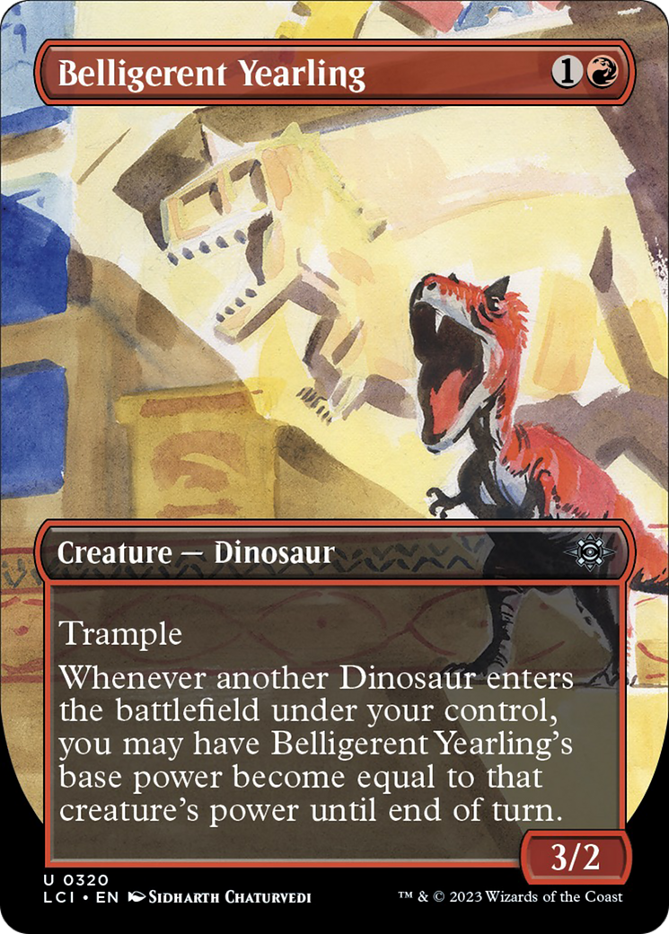 Belligerent Yearling (Borderless) [The Lost Caverns of Ixalan] | GrognardGamesBatavia