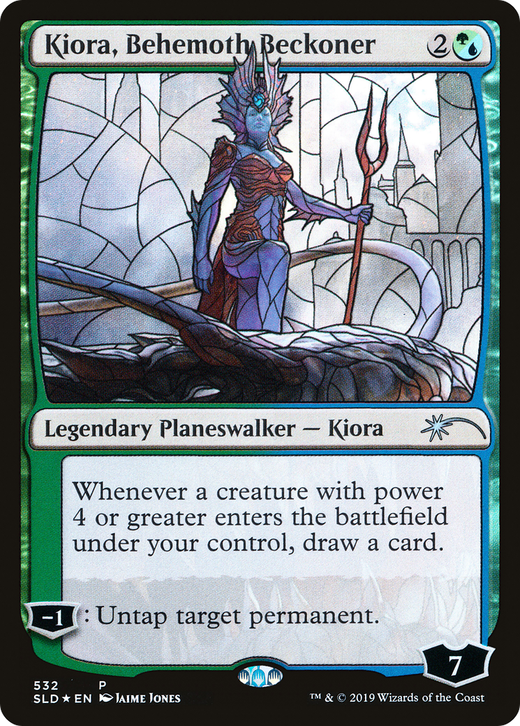 Kiora, Behemoth Beckoner (Stained Glass) [Secret Lair Drop Promos] | GrognardGamesBatavia