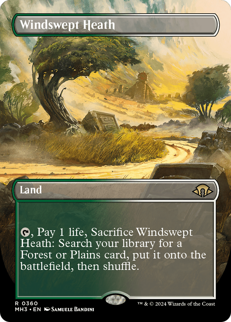 Windswept Heath (Borderless) [Modern Horizons 3] | GrognardGamesBatavia