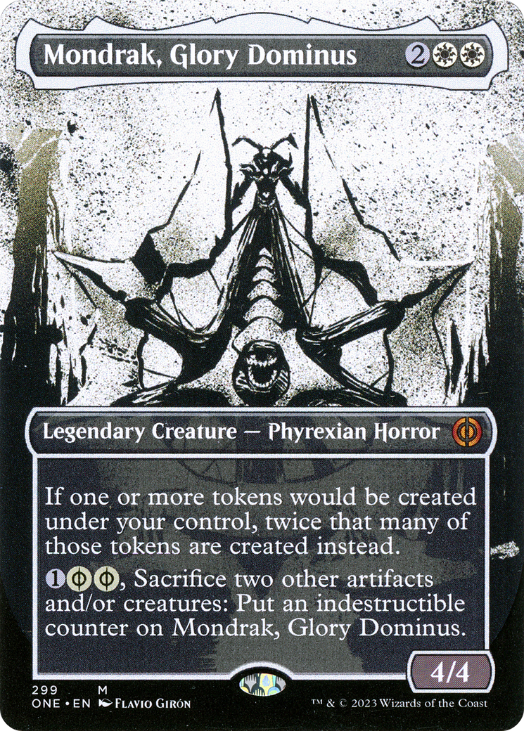 Mondrak, Glory Dominus (Borderless Ichor) [Phyrexia: All Will Be One] | GrognardGamesBatavia
