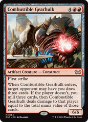 Combustible Gearhulk [Duskmourn: House of Horror Commander] | GrognardGamesBatavia