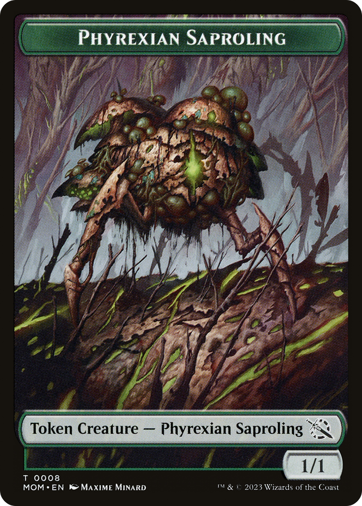 Treasure (20) // Phyrexian Saproling Double-Sided Token [March of the Machine Tokens] | GrognardGamesBatavia