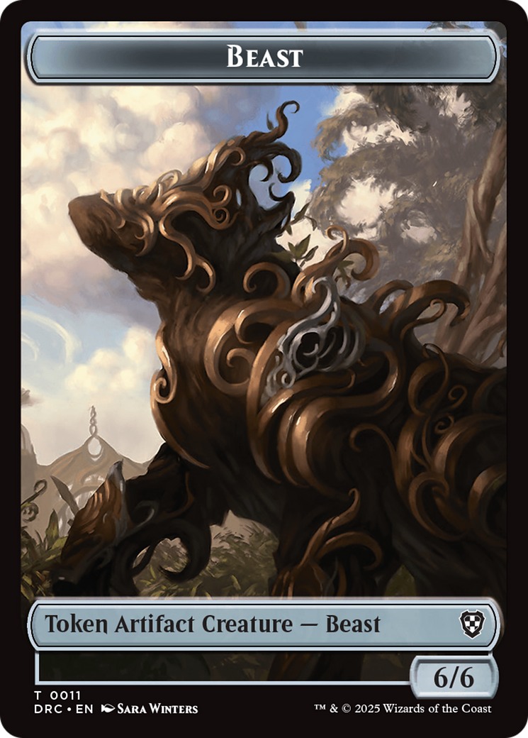 Beast (0010) // Beast (0011) Double-Sided Token [Aetherdrift Commander] | GrognardGamesBatavia