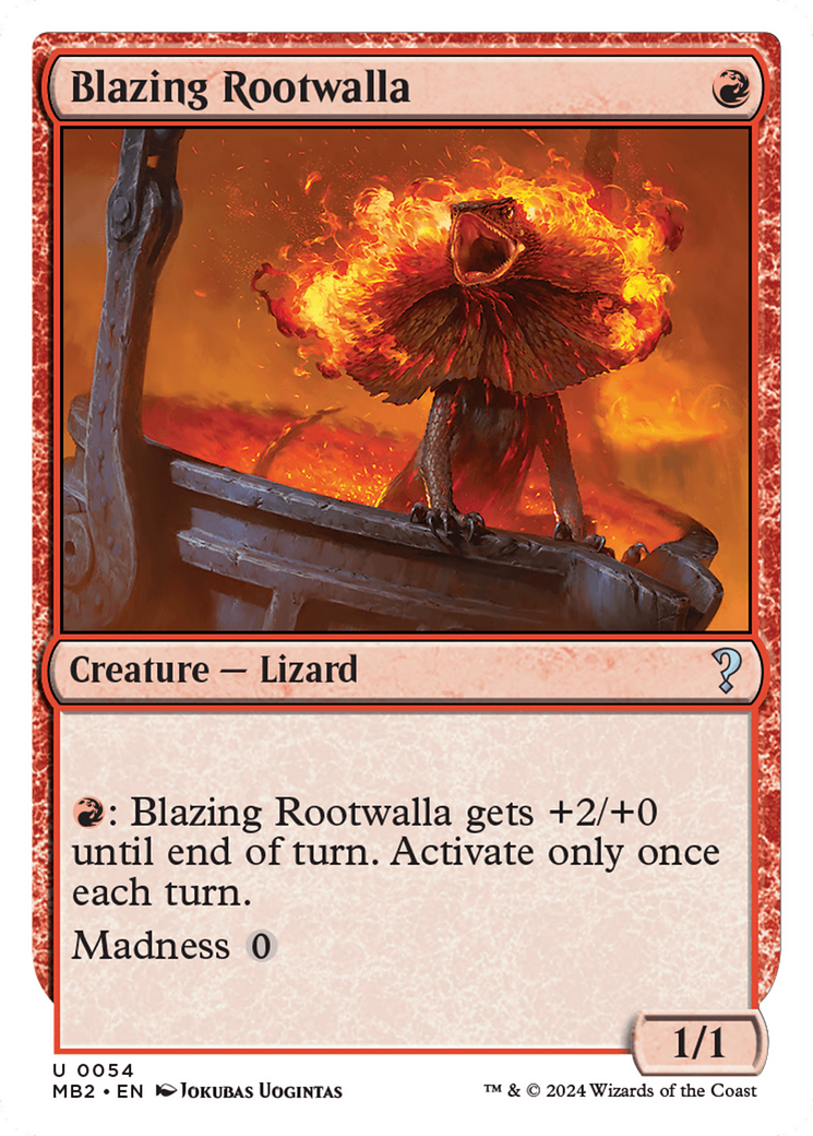 Blazing Rootwalla (White Border) [Mystery Booster 2] | GrognardGamesBatavia