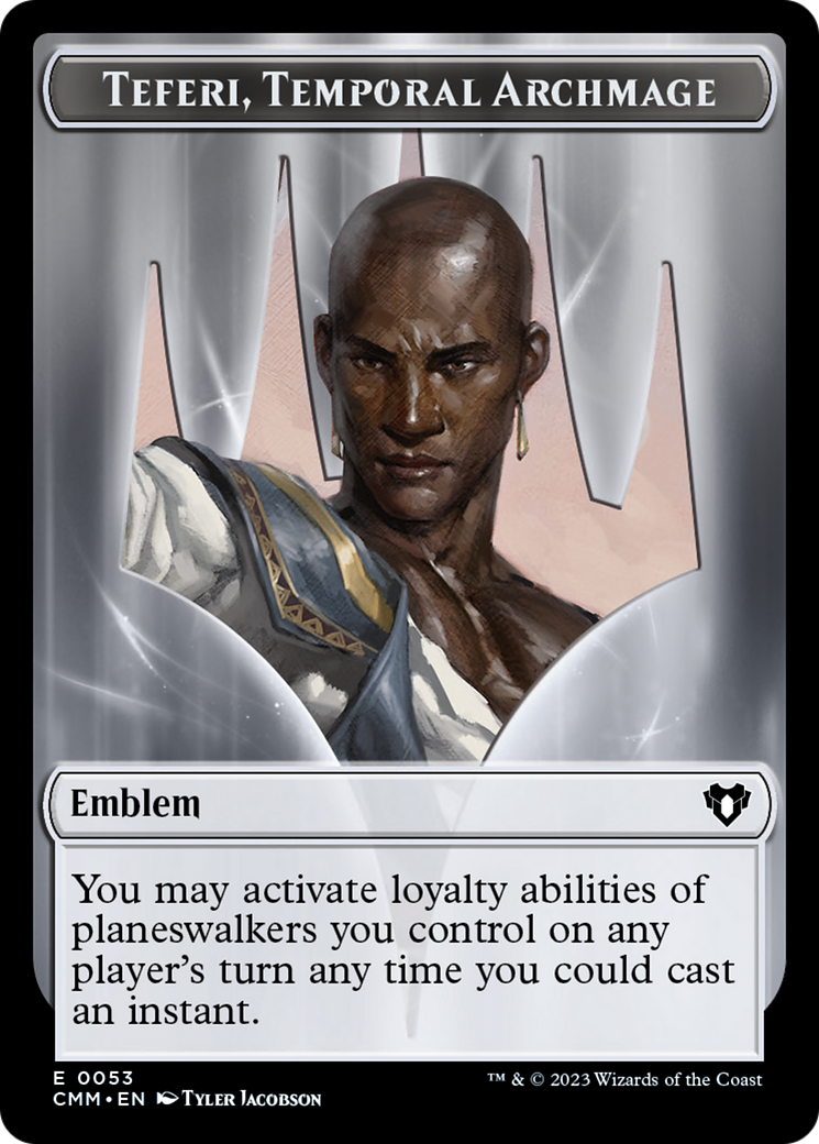 Teferi, Temporal Archmage Emblem [Commander Masters Tokens] | GrognardGamesBatavia