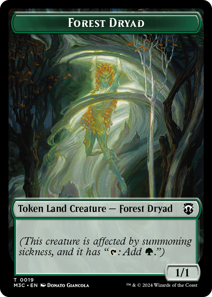 Forest Dryad // Boar Double-Sided Token [Modern Horizons 3 Commander Tokens] | GrognardGamesBatavia