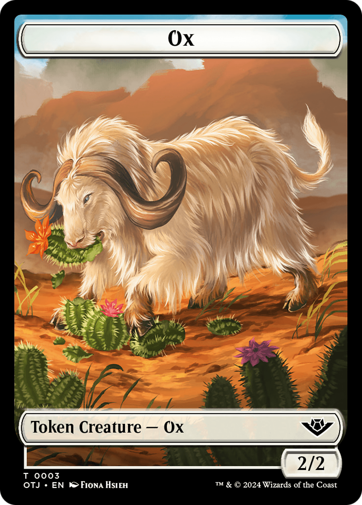 Mercenary // Ox Double-Sided Token [Outlaws of Thunder Junction Tokens] | GrognardGamesBatavia