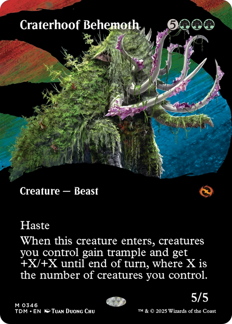 Craterhoof Behemoth (Borderless) [Tarkir: Dragonstorm] | GrognardGamesBatavia