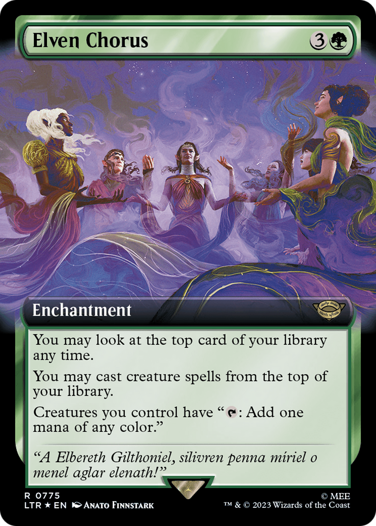 Elven Chorus (Extended Art) (Surge Foil) [The Lord of the Rings: Tales of Middle-Earth] | GrognardGamesBatavia