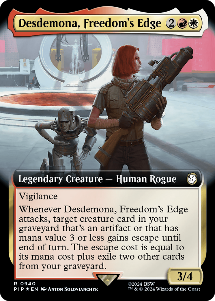 Desdemona, Freedom's Edge (Extended Art) (Surge Foil) [Fallout] | GrognardGamesBatavia