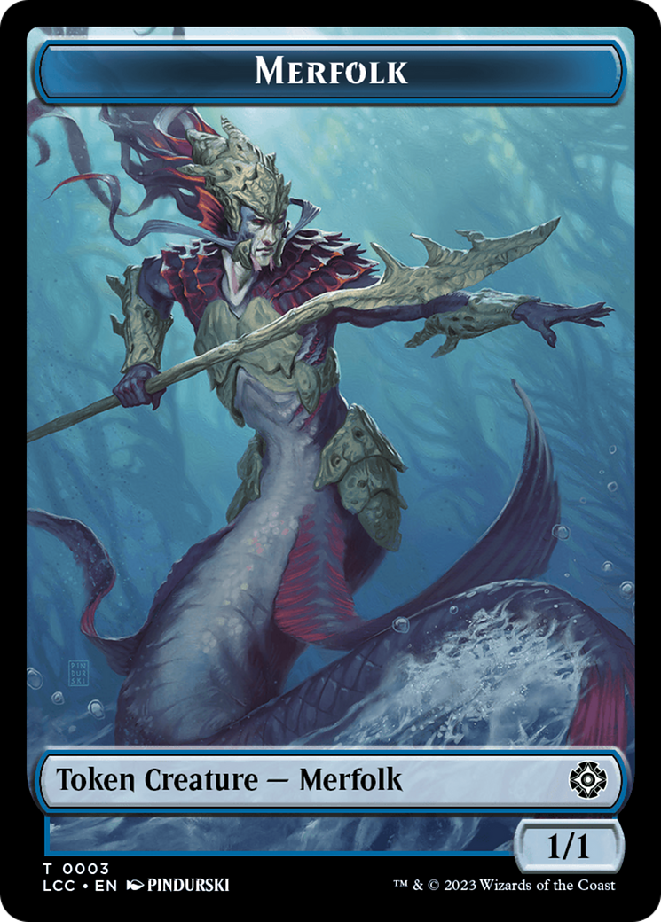 Bird // Merfolk (0003) Double-Sided Token [The Lost Caverns of Ixalan Commander Tokens] | GrognardGamesBatavia