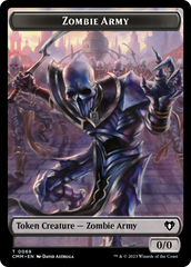 Human Warrior // Zombie Army Double-Sided Token [Commander Masters Tokens] | GrognardGamesBatavia