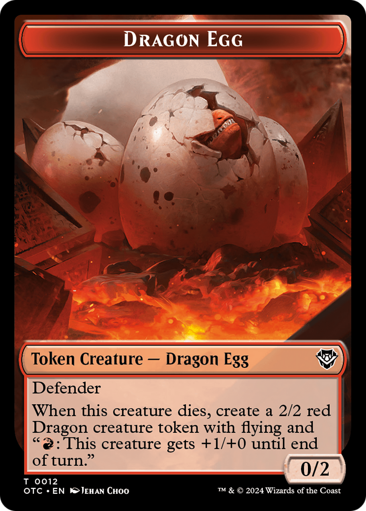 Dragon Egg // Dragon Double-Sided Token [Outlaws of Thunder Junction Commander Tokens] | GrognardGamesBatavia