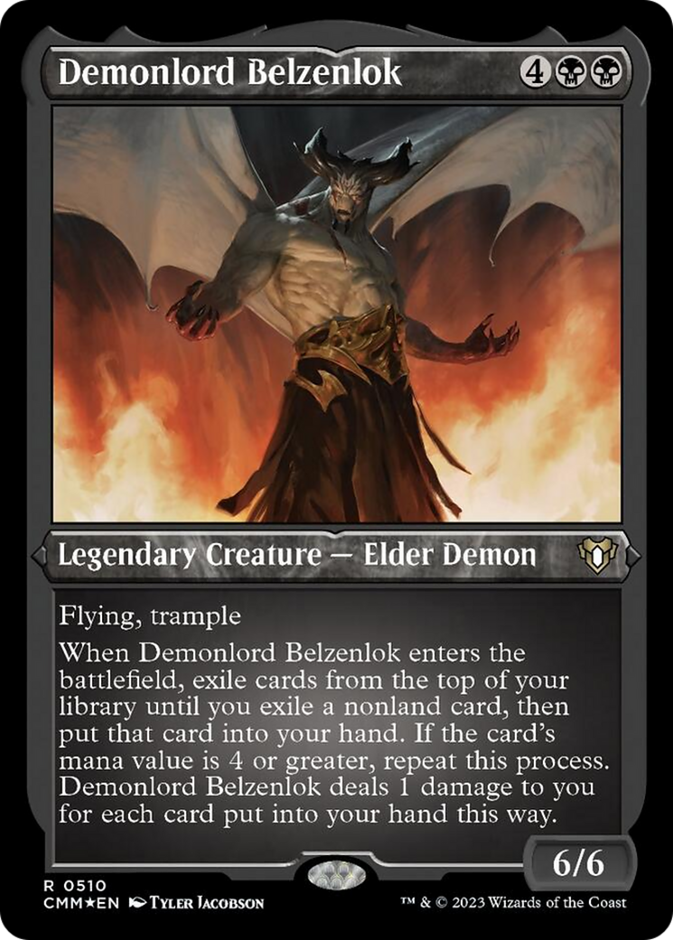 Demonlord Belzenlok (Foil Etched) [Commander Masters] | GrognardGamesBatavia