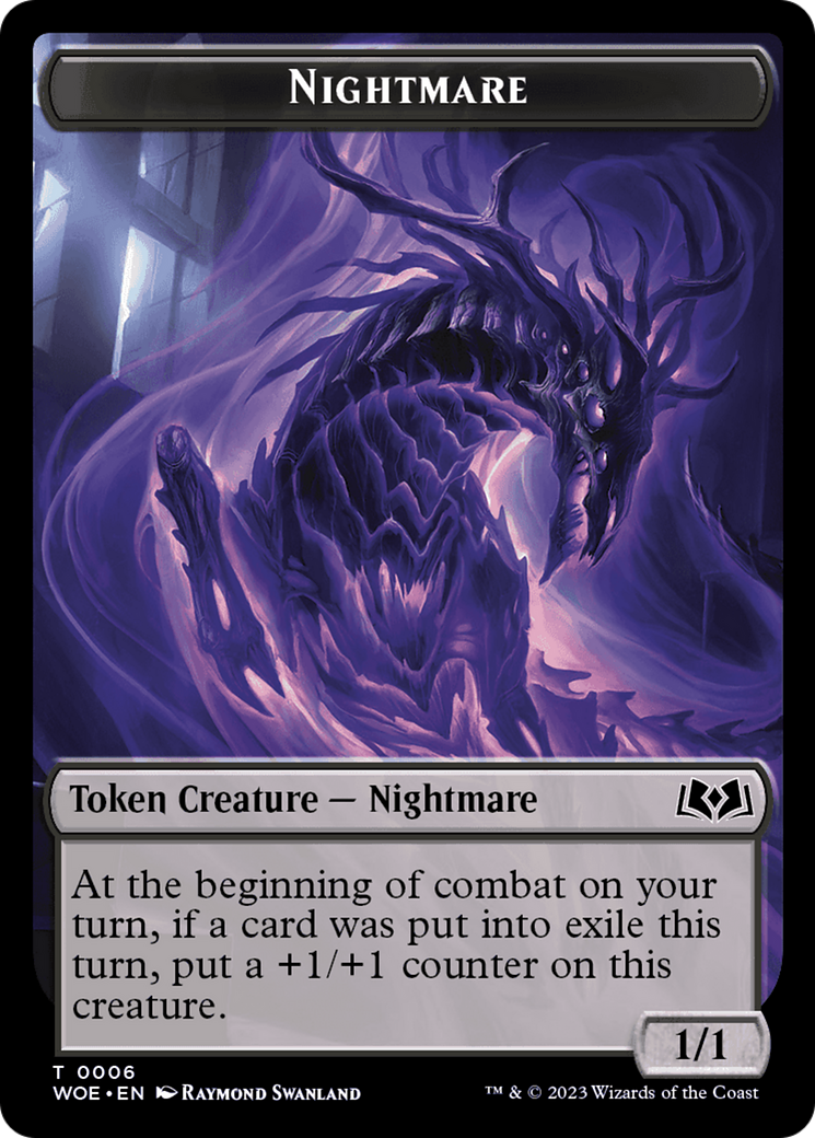 Nightmare // Food (0011) Double-Sided Token [Wilds of Eldraine Tokens] | GrognardGamesBatavia