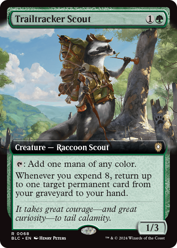 Trailtracker Scout (Extended Art) [Bloomburrow Commander] | GrognardGamesBatavia