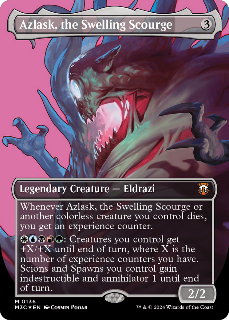Azlask, the Swelling Scourge (Borderless) (Ripple Foil) [Modern Horizons 3 Commander] | GrognardGamesBatavia
