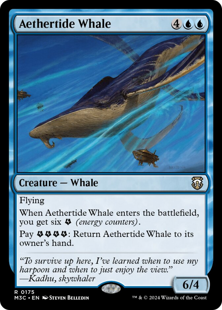 Aethertide Whale (Ripple Foil) [Modern Horizons 3 Commander] | GrognardGamesBatavia