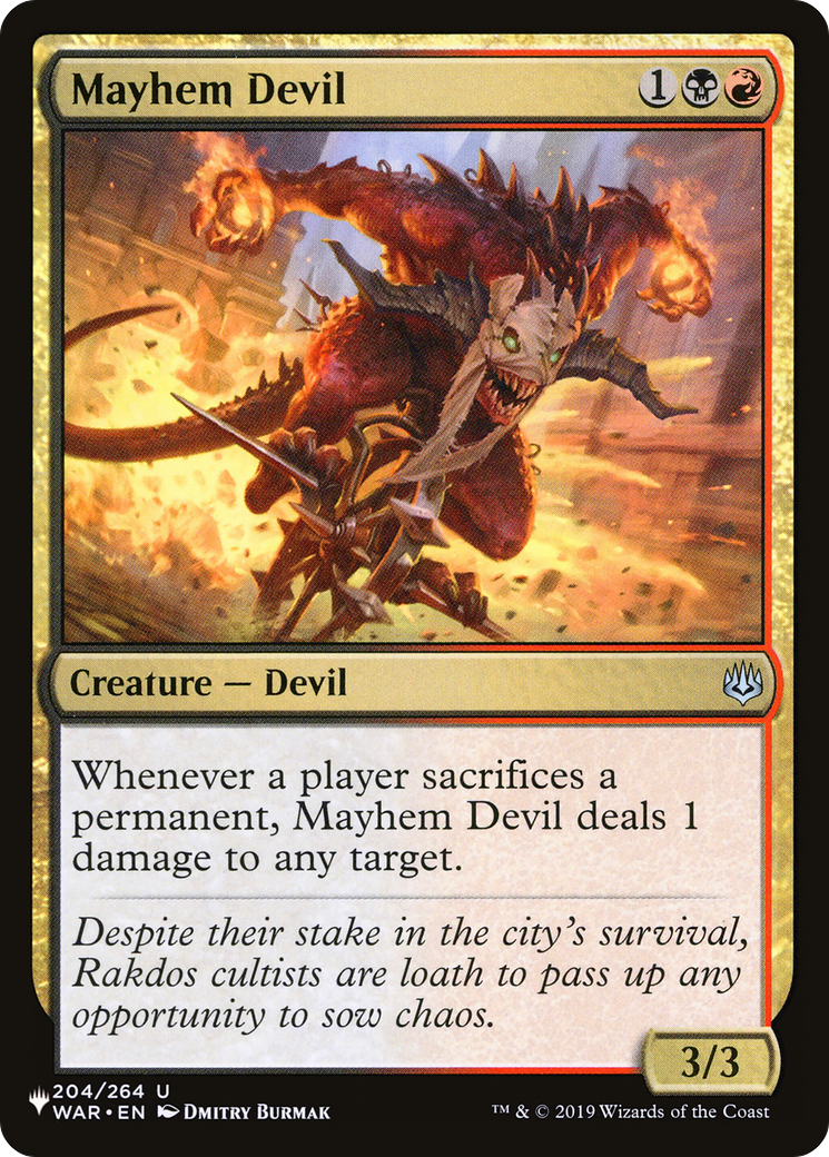 Mayhem Devil [The List Reprints] | GrognardGamesBatavia