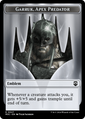 Garruk, Apex Predator Emblem // Saproling Double-Sided Token [Modern Horizons 3 Commander Tokens] | GrognardGamesBatavia