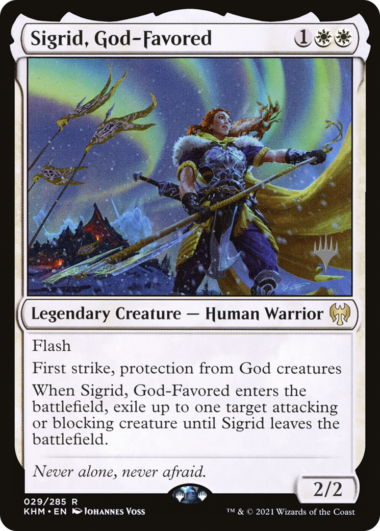 Sigrid, God-Favored (Promo Pack) [Kaldheim Promos] | GrognardGamesBatavia
