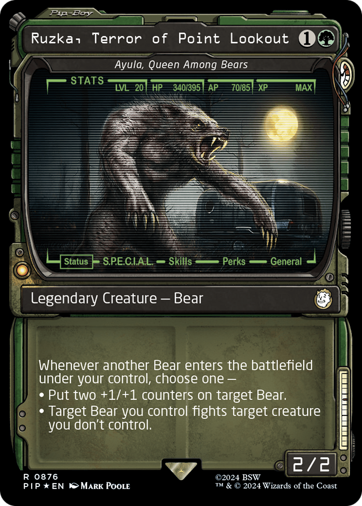 Ruzka, Terror of Point Lookout - Ayula, Queen Among Bears (Showcase) (Surge Foil) [Fallout] | GrognardGamesBatavia