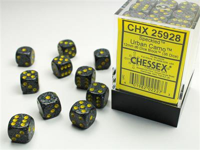 CHX25928 Speckled Urban Camo 36 D6 Set | GrognardGamesBatavia