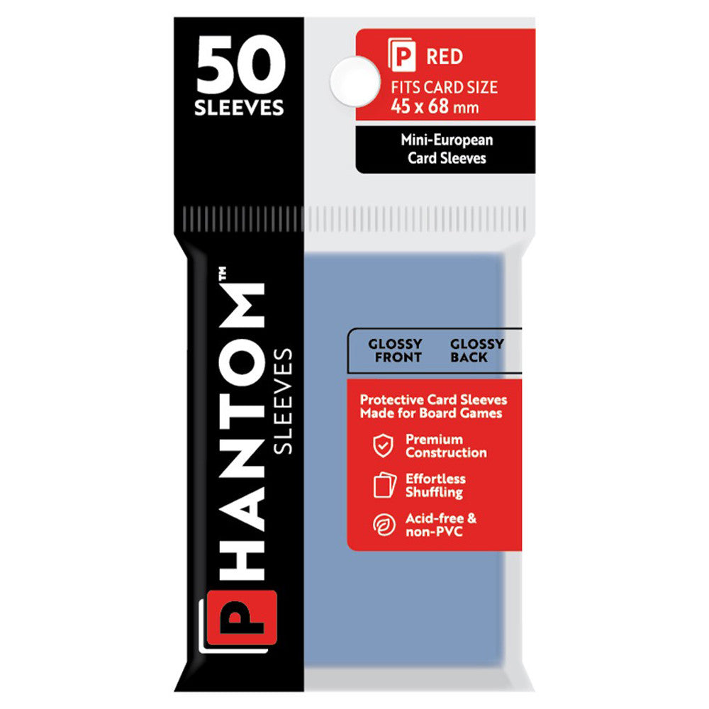 Phantom Sleeves - Size Color Code Red (Glossy Front/Glossy Back) | GrognardGamesBatavia