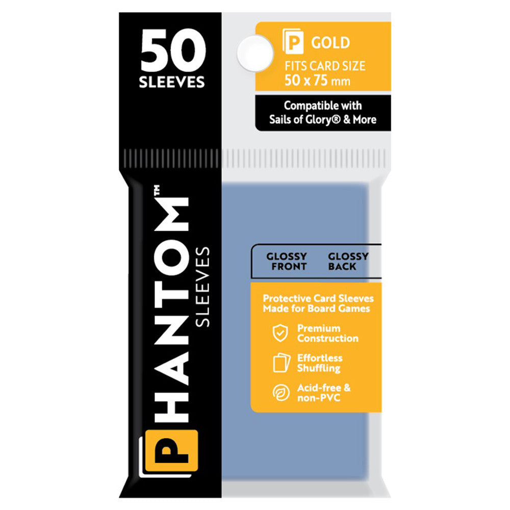 Phantom Sleeves - Size Color Code Gold ( Glossy Front/Glossy Back) | GrognardGamesBatavia