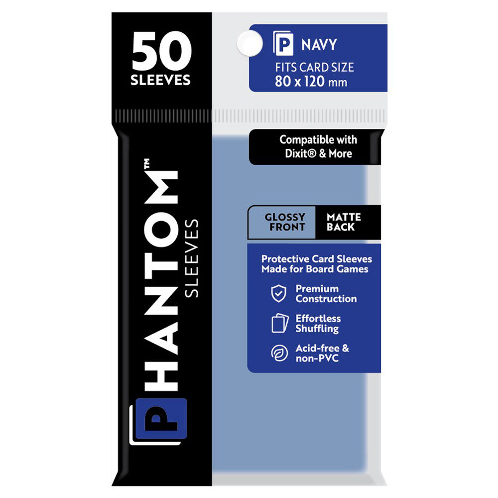 Phantom Sleeves - Size Color Code Navy (Glossy Front/Matte Back) | GrognardGamesBatavia