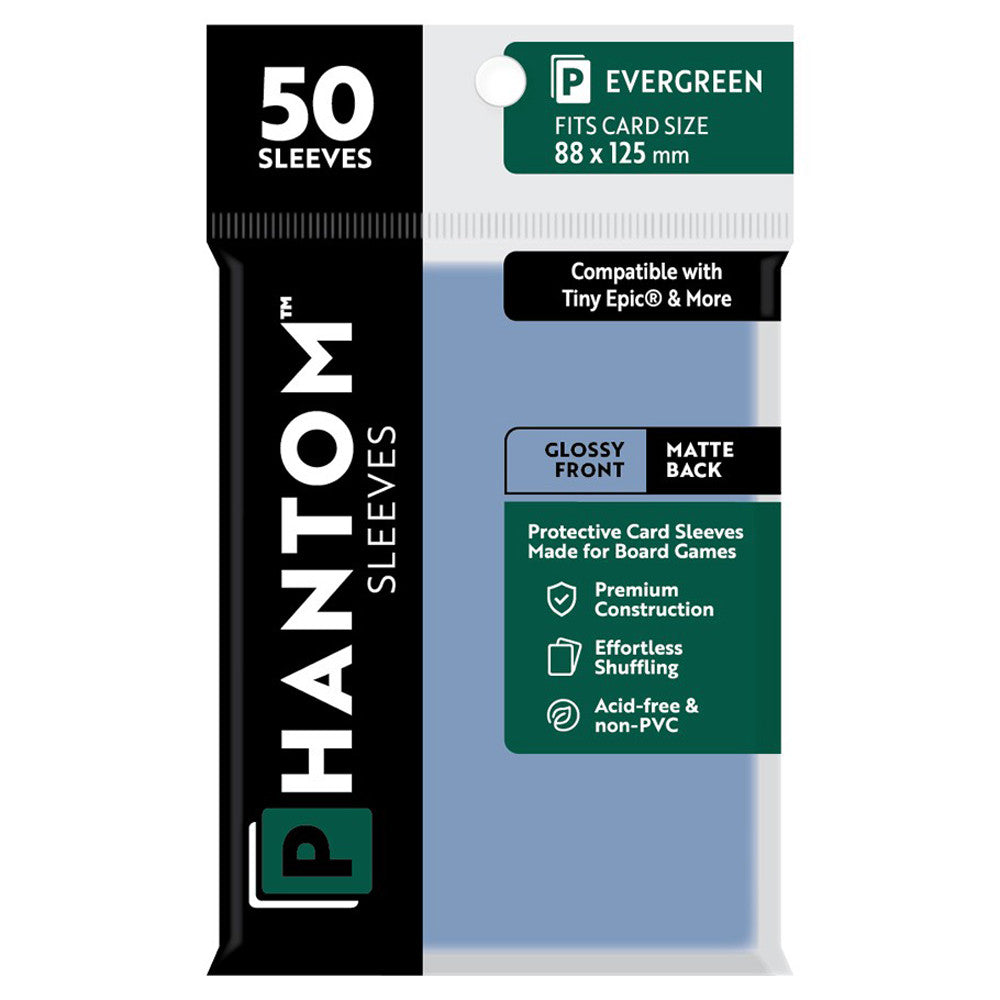 Phantom Sleeves - Size Color Code Evergreen ( Glossy Front/Matte Back) | GrognardGamesBatavia