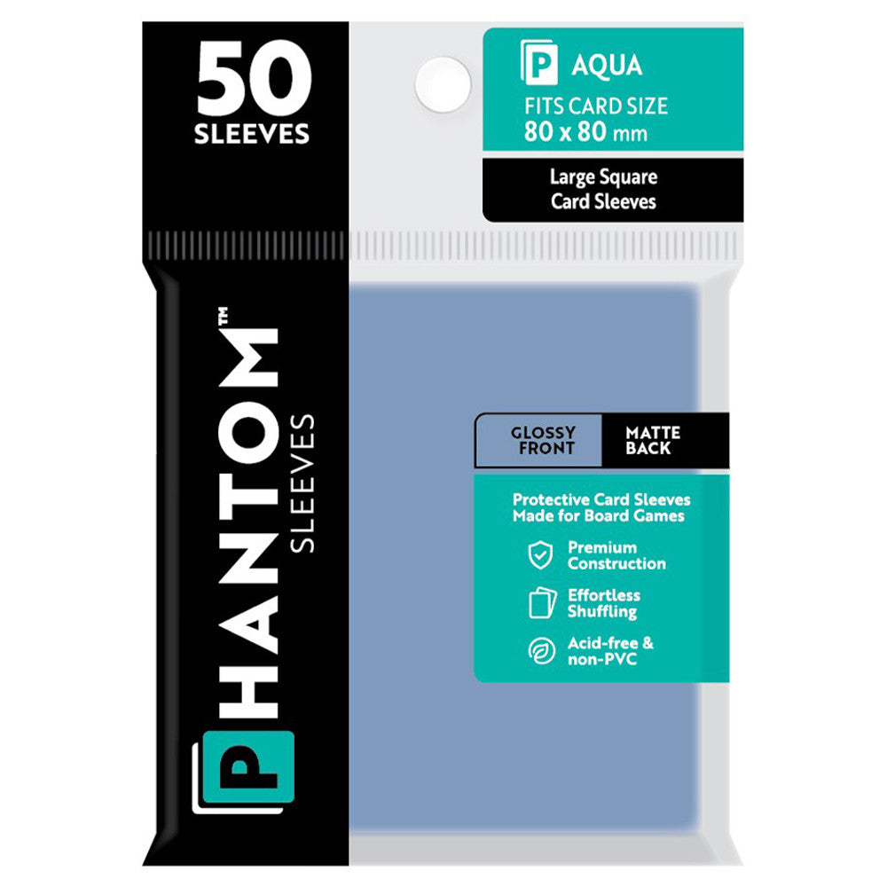 Phantom Sleeves - Size Color Code Aqua ( Glossy Front/Matte Back) | GrognardGamesBatavia