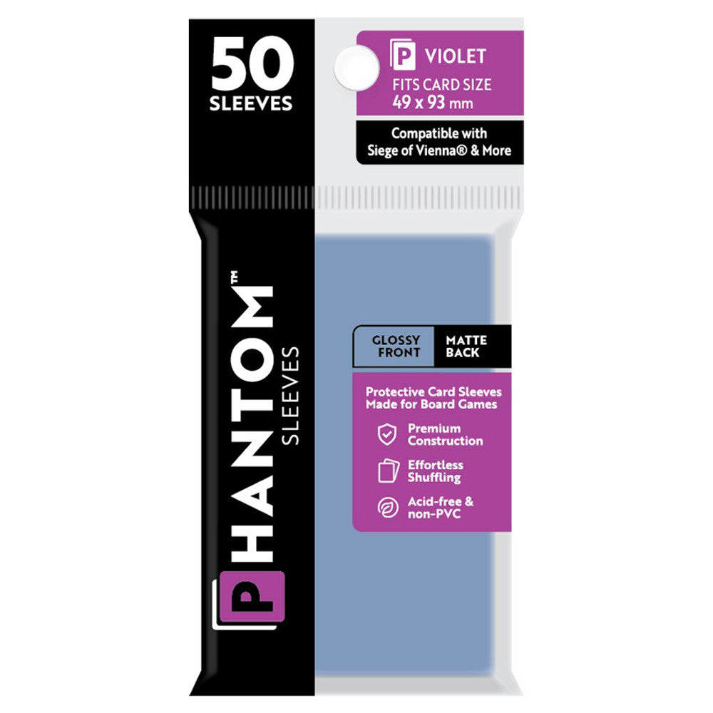 Phantom Sleeves - Size Color Code Violet ( Glossy Front/Matte Back) | GrognardGamesBatavia