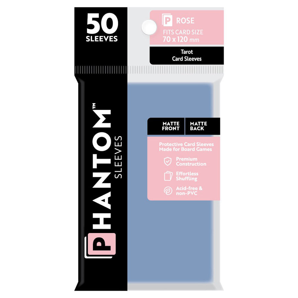 Phantom Sleeves - Size Color Code Rose ( Matte Front/Matte Back) | GrognardGamesBatavia