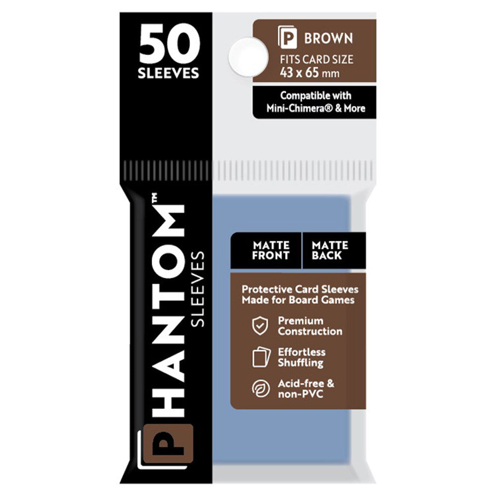 Phantom Sleeves - Size Color Code Brown ( Matte Front/Matte Back) | GrognardGamesBatavia