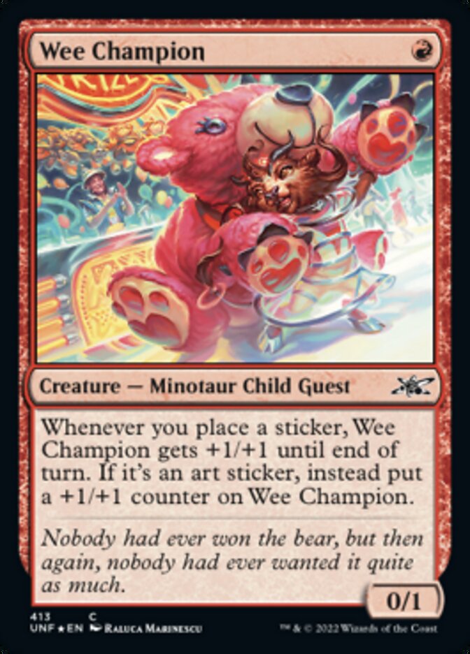 Wee Champion (Galaxy Foil) [Unfinity] | GrognardGamesBatavia