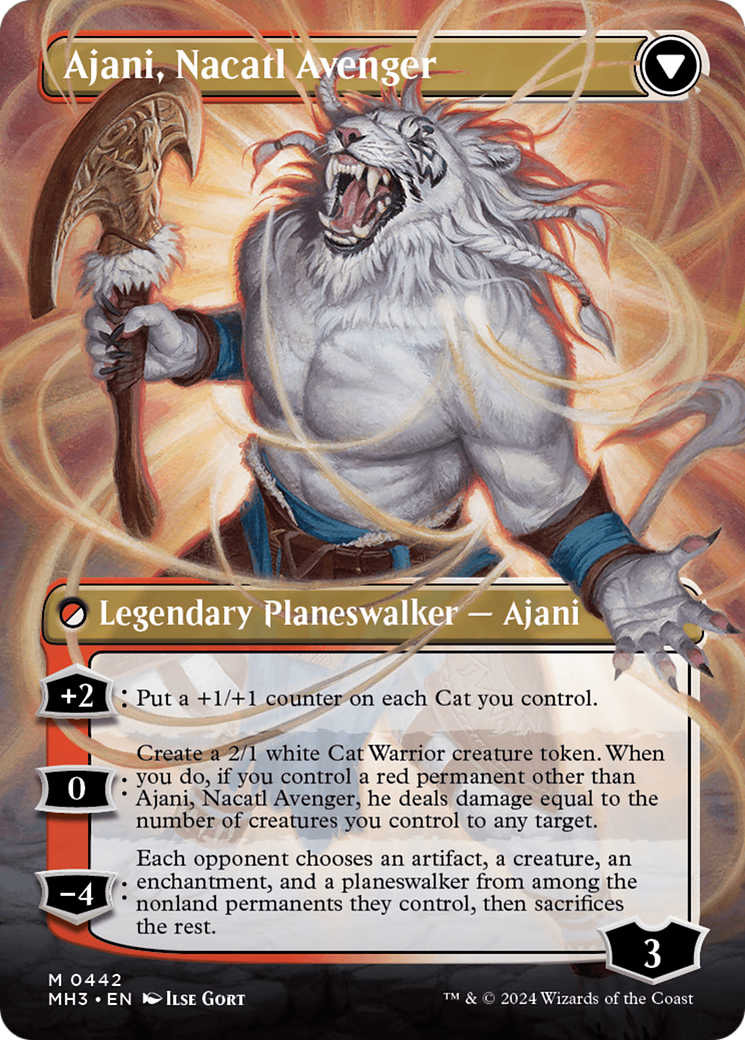 Ajani, Nacatl Pariah // Ajani, Nacatl Avenger (Borderless) [Modern Horizons 3] | GrognardGamesBatavia