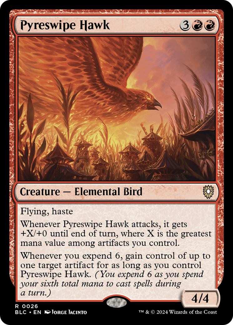 Pyreswipe Hawk [Bloomburrow Commander] | GrognardGamesBatavia