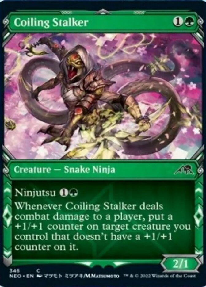 Coiling Stalker (Showcase Ninja) [Kamigawa: Neon Dynasty] | GrognardGamesBatavia