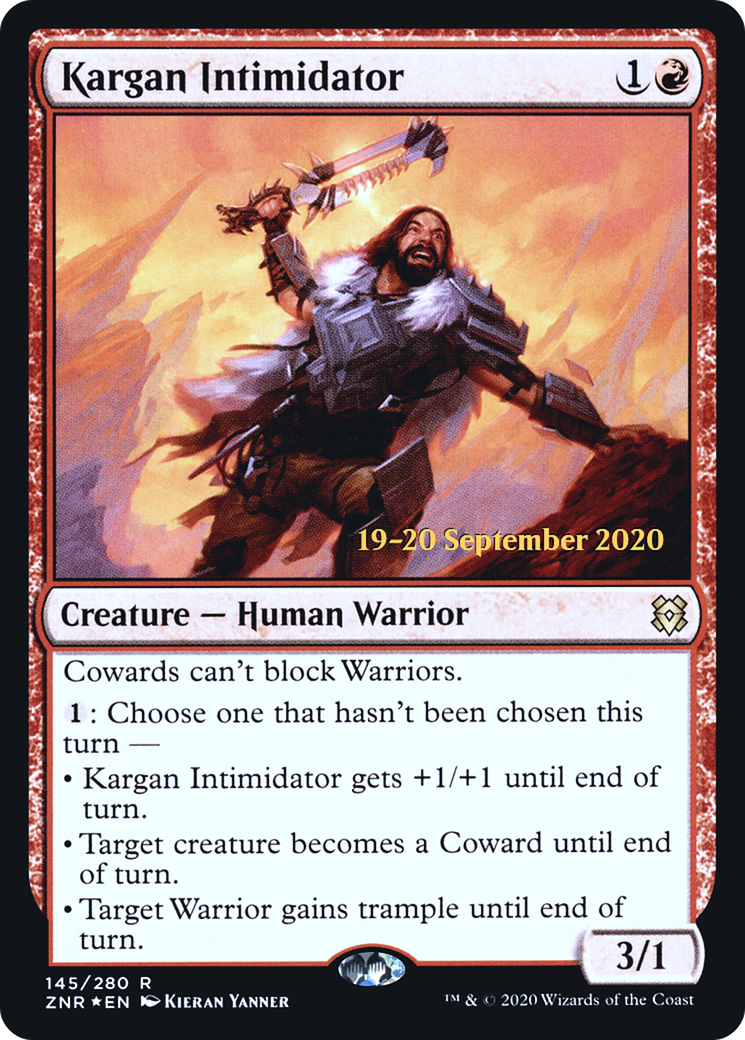 Kargan Intimidator [Zendikar Rising Prerelease Promos] | GrognardGamesBatavia