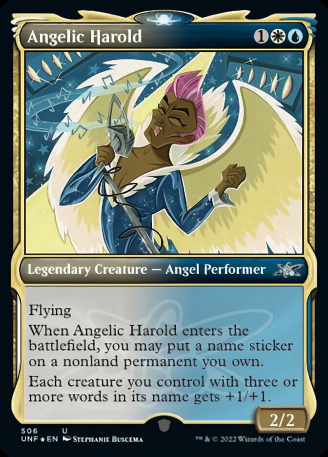 Angelic Harold (Showcase) (Galaxy Foil) [Unfinity] | GrognardGamesBatavia