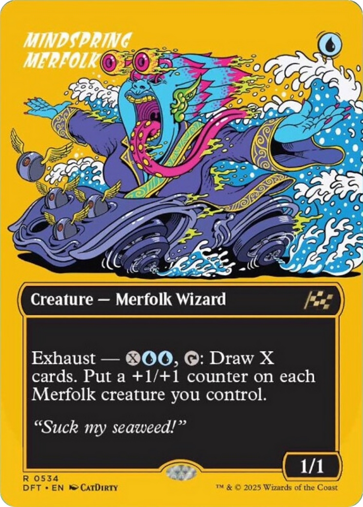 Mindspring Merfolk (Borderless) (First-Place Foil) [Aetherdrift] | GrognardGamesBatavia